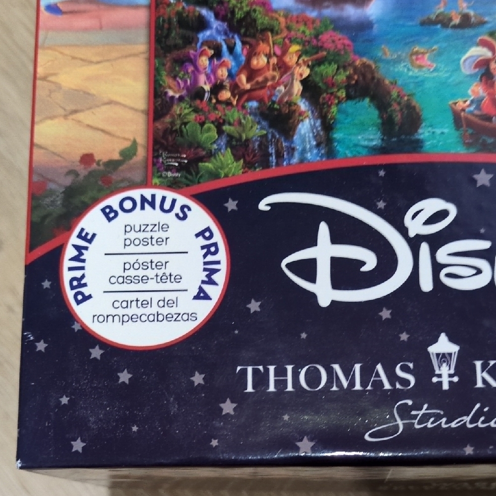 Disney Thomas Kinkade Studios 4-Pack Puzzle Set - Blue, Purple, Pink, Green - Picture 2 of 13